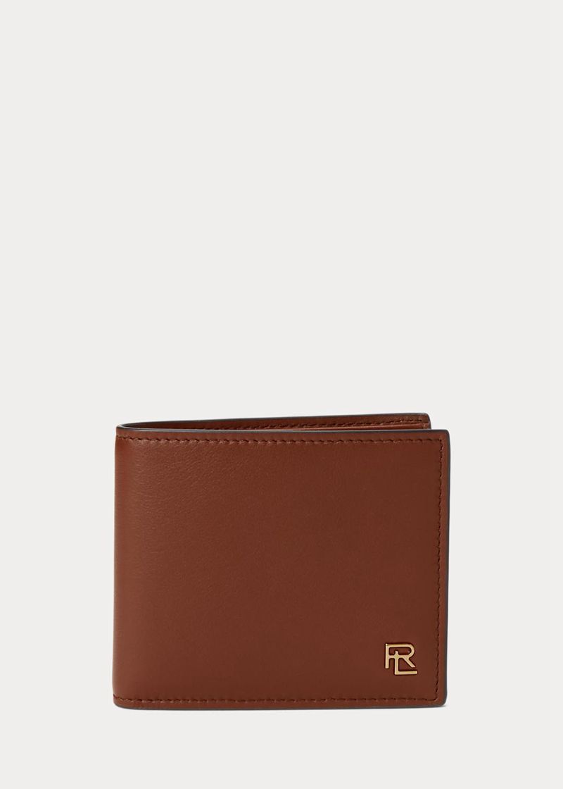 パープル レーベル 財布 メンズ ブラウン Monogram-plaque カーフスキン Billfold JERDC4781